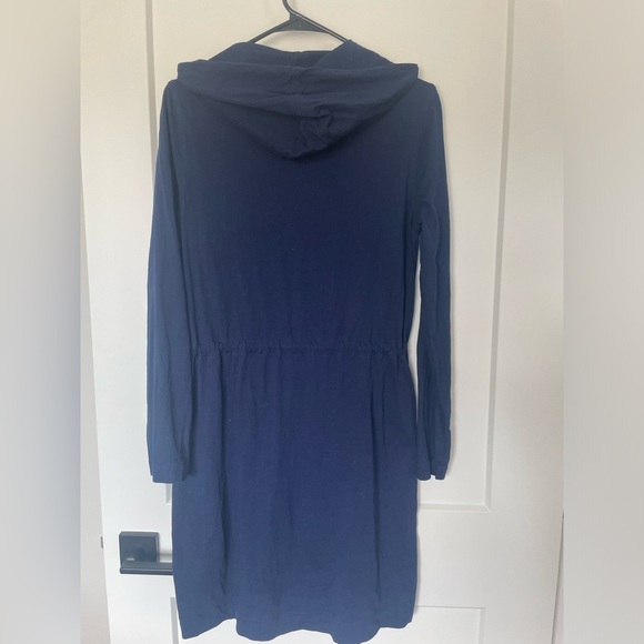 Lands' End Navy Hooded Zip-Up Dress – Size S - Picture 6 of 7